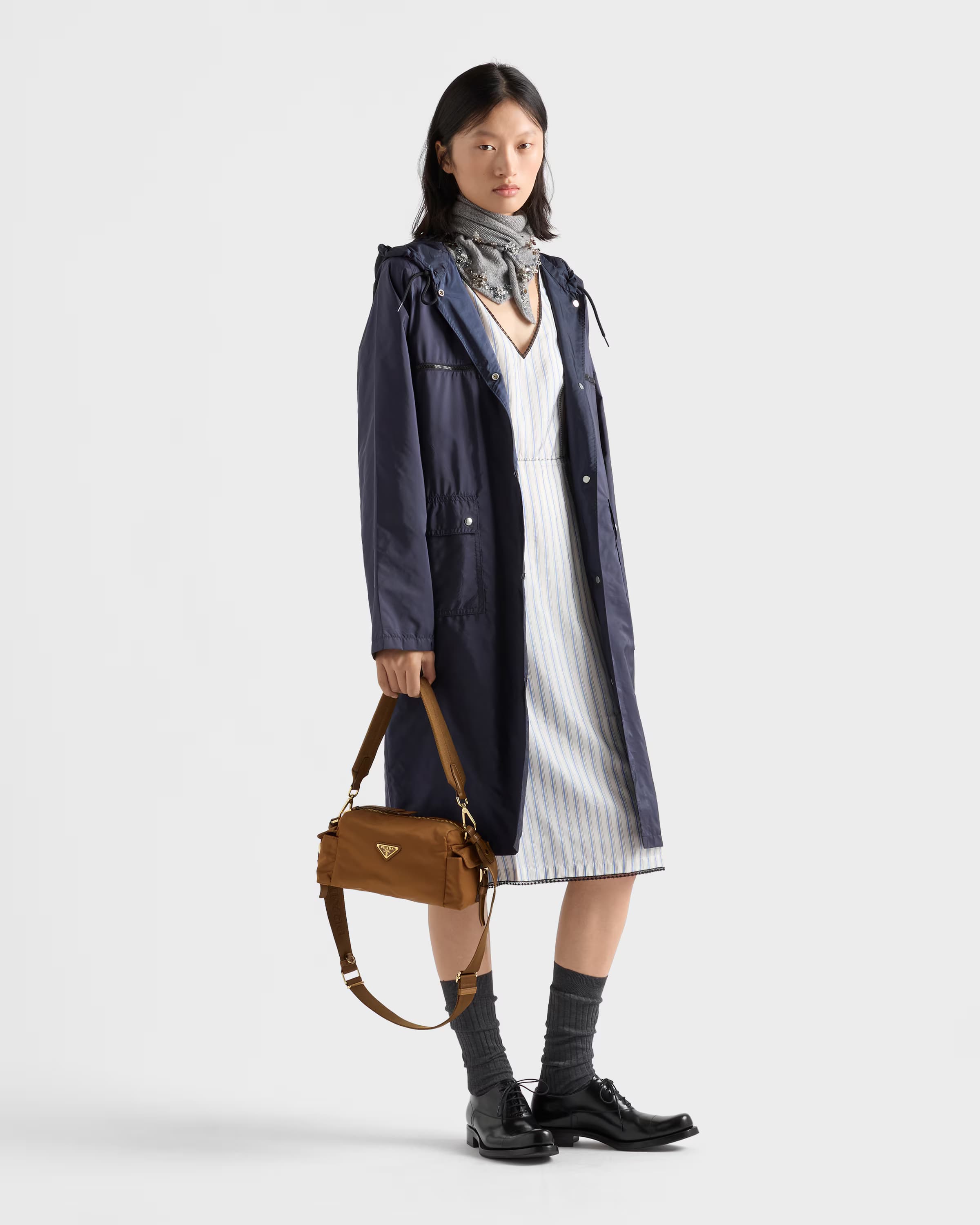 Prada Explore small Re-Nylon and leather shoulder bag