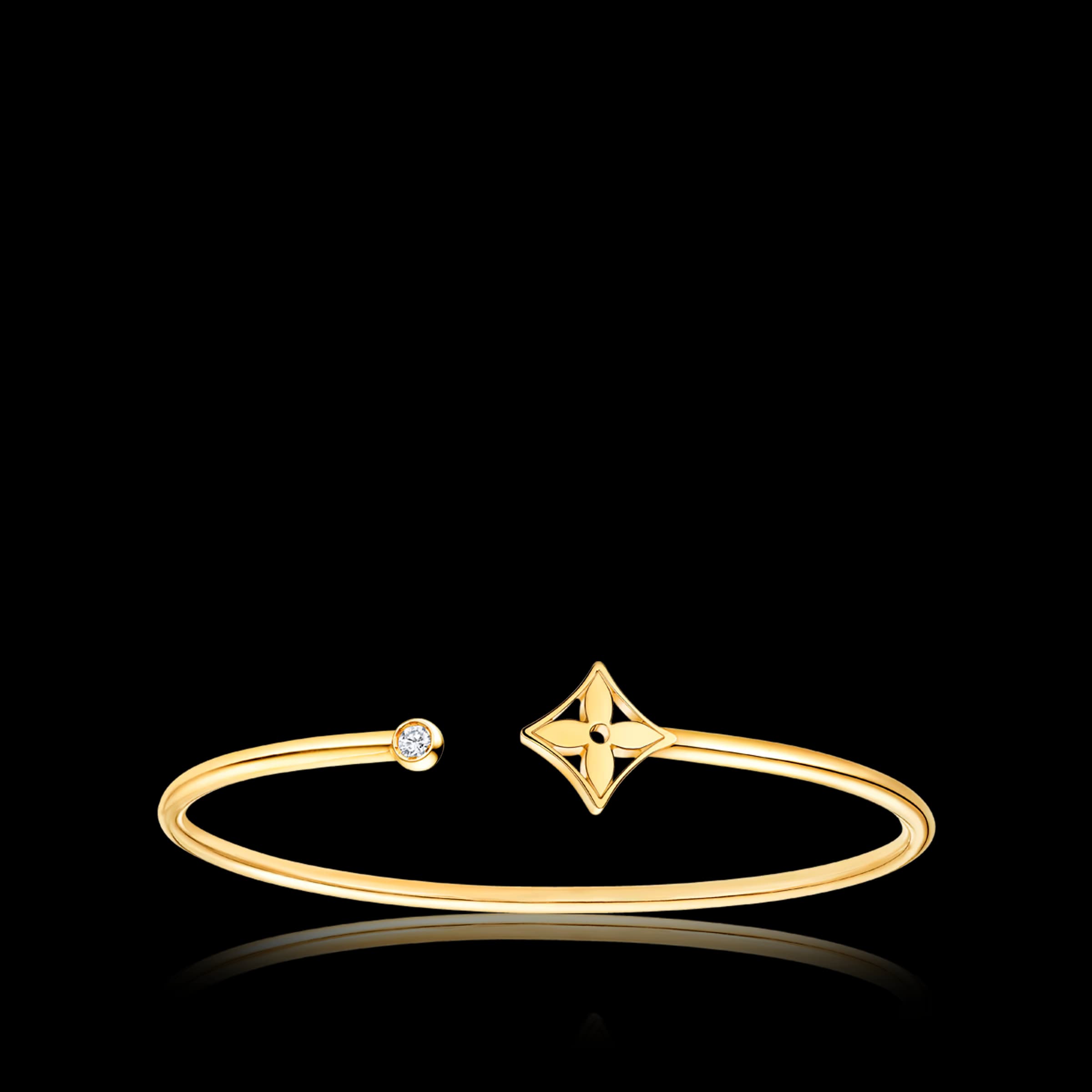 Idylle Blossom Twist Bracelet, Yellow Gold