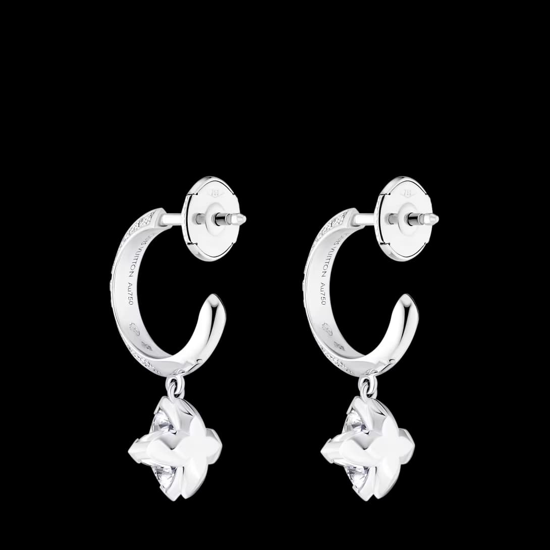 LV Diamonds Paved Hoops, LV Monogram Star cut