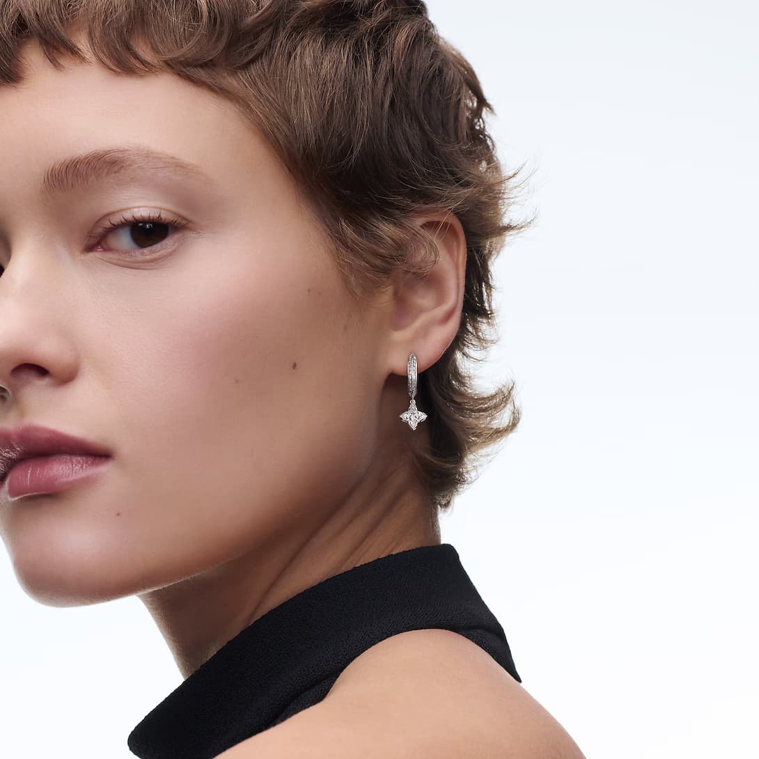 LV Diamonds Paved Hoops, LV Monogram Star cut